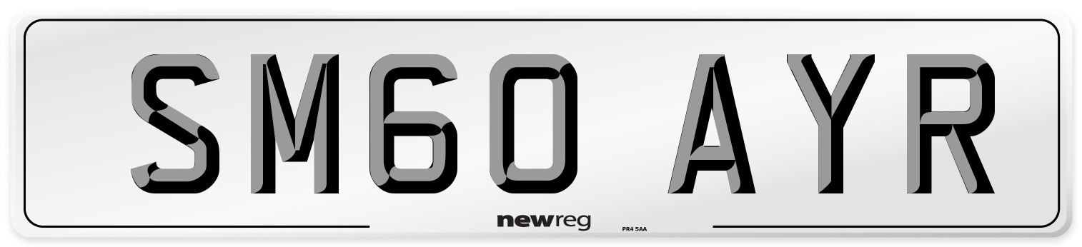 SM60 AYR Number Plate from New Reg